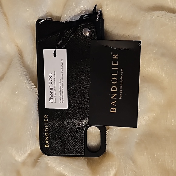 Bandolier Leather iPhone X/Xs Black Crossbody Cell Phone Case NWT - Picture 6 of 6